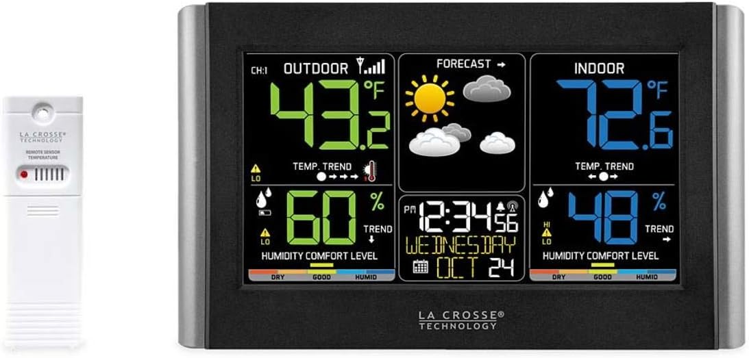 La Crosse Technology Horizontal Color Wireless Weather Station