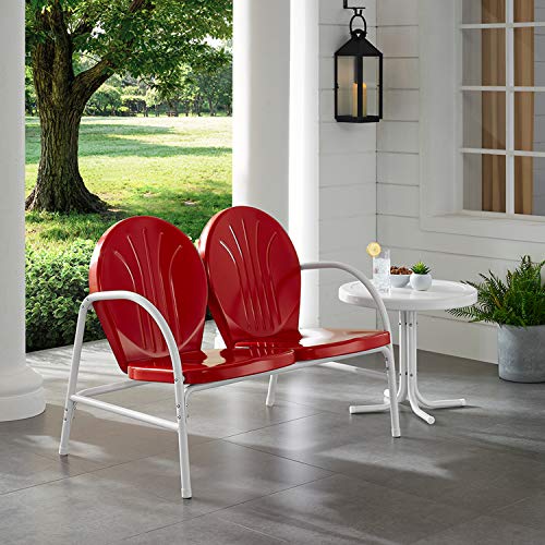Crosley Furniture Griffith 2-Piece Metal Outdoor Conversation Set with Table and Loveseat V8408