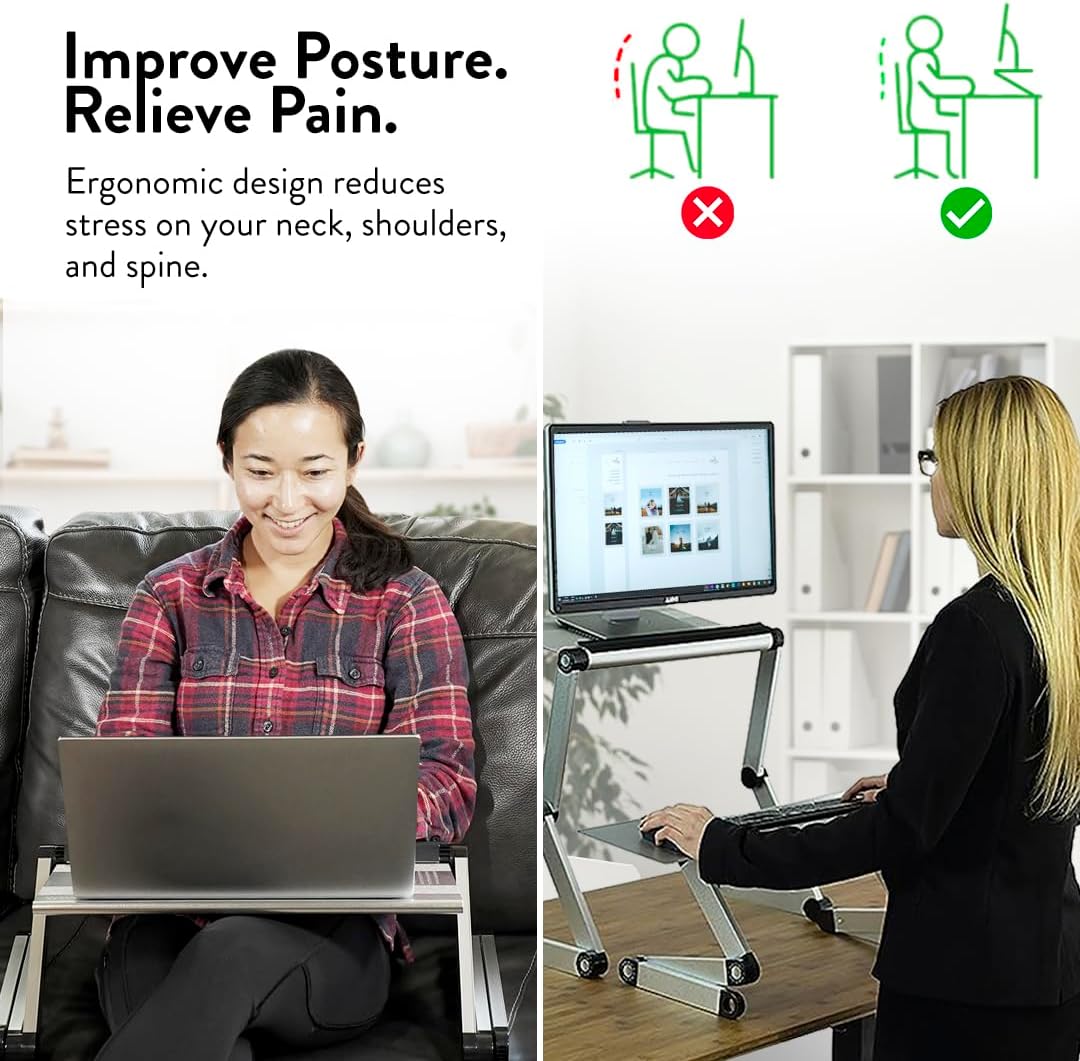 WorkEZ Executive Adjustable Ergonomic Aluminum Laptop Cooling Stand D69902