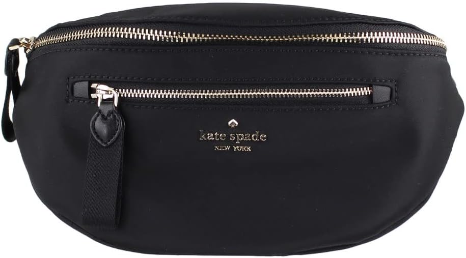KATE SPADE CHELSEA Belt Bag Waist Pack Black Nylon Leather S3544