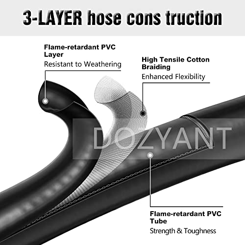 6 ft Propane Regulator Hose with Tank Gauge for LP Gas Grill, Heater and Fire Pit Table K556
