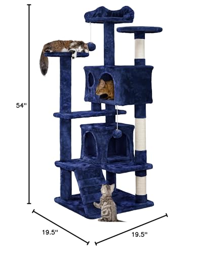Yaheetech 54in Cat Tree Tower Condo Furniture with Scratch Post Y196