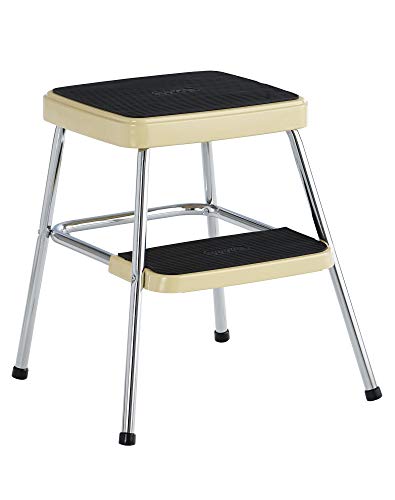 COSCO Stylaire Retro 1-Step Steel Step Stool, Yellow
