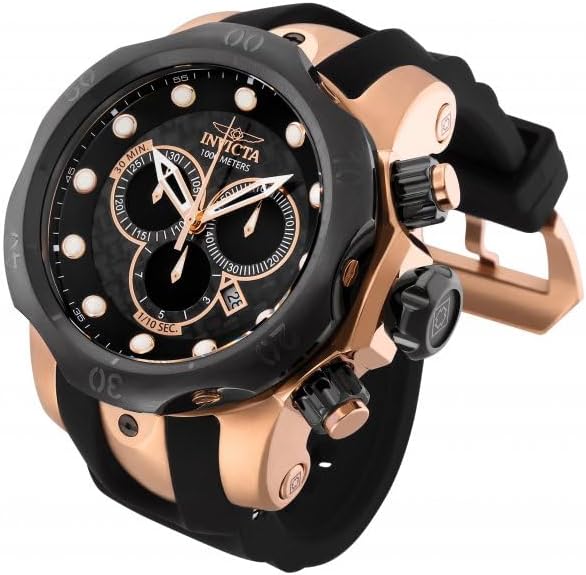 Invicta Men's Reserve Venom Chronograph Black Polyurethane Watch X111918