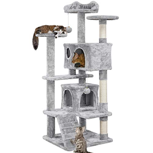 Yaheetech 54in Cat Tree Tower Condo Furniture with Scratch Post Y196