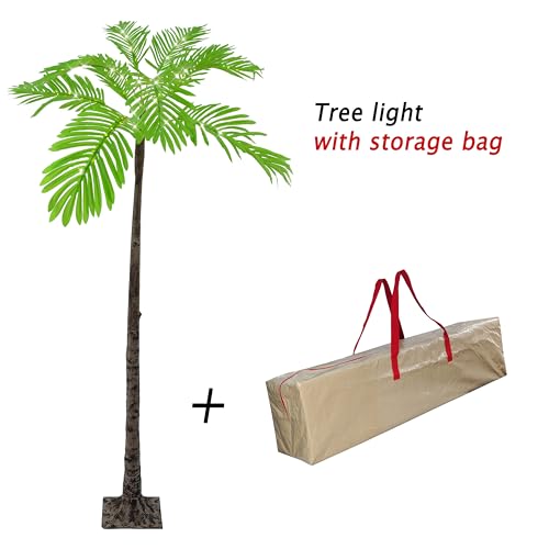 Lighted 6FT Artificial Palm Tree with 120 LED Lights for Patio & Christmas Decor R3338