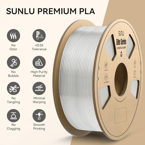 SUNLU Elite PLA Plus Filament 1.75mm Black 1KG V387