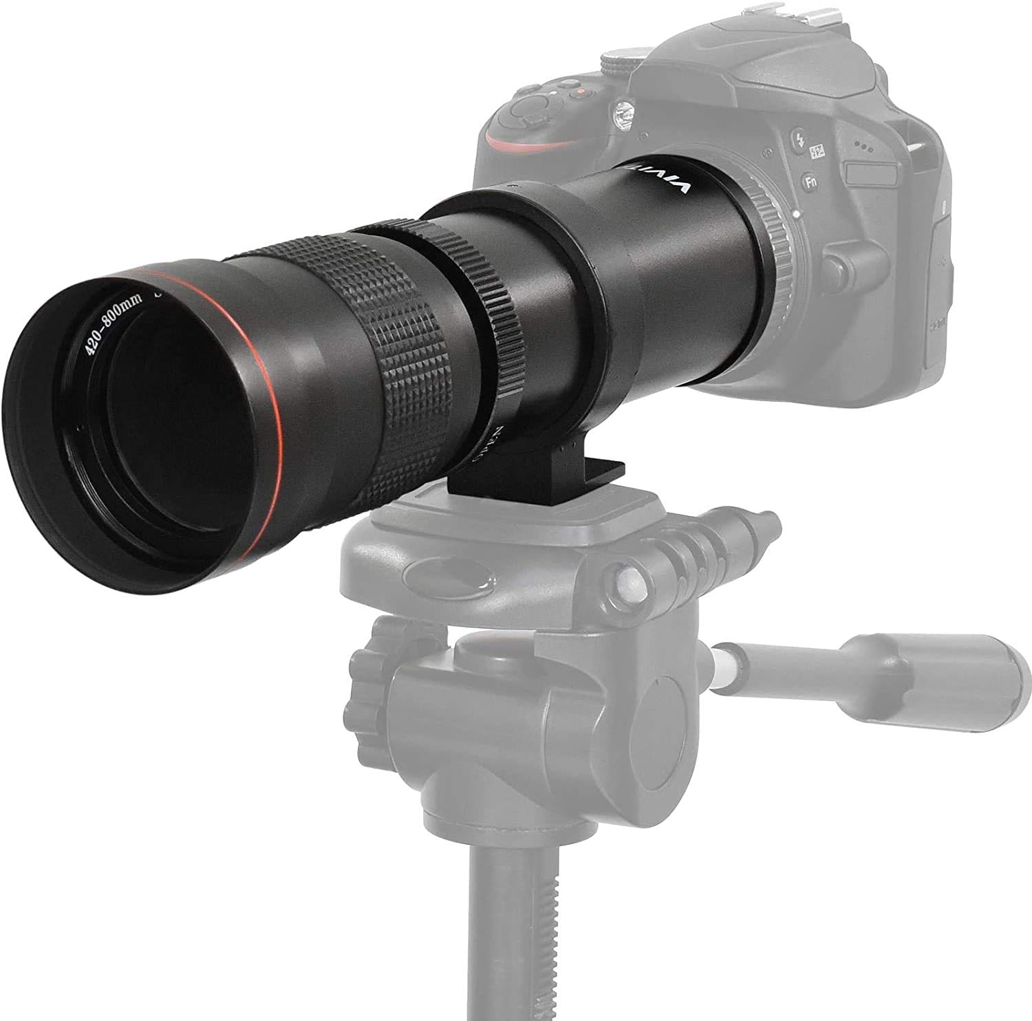 High-Power 420-1600mm f/8.3 Manual Telephoto Zoom Lens for Canon EOS Cameras D861445