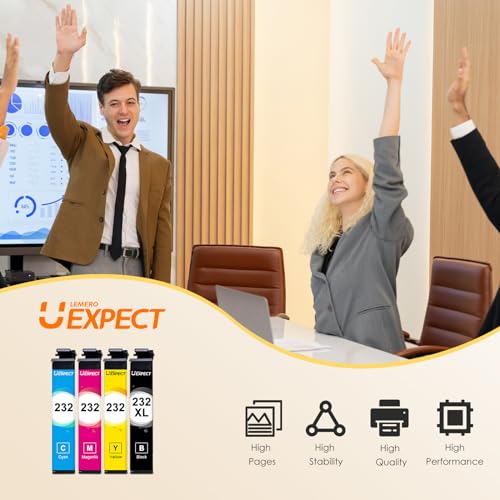 Epson 232XL Ink Cartridges Combo Pack for Workforce WF-2930 WF-2950 XP-4200 XP-4205 (Black/Cyan/Magenta/Yellow) X68423