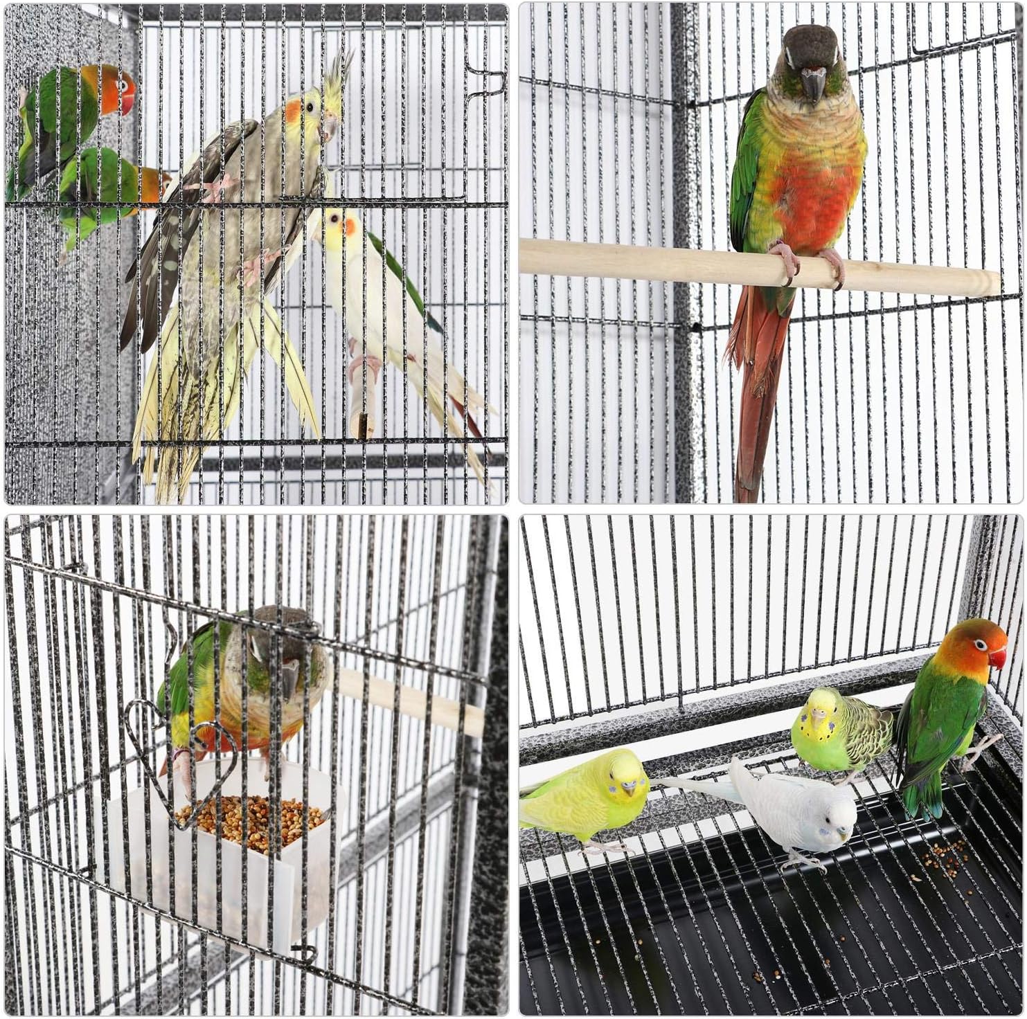 Yaheetech 63" Detachable Parrot Cage with Stand for Cockatiel Conure Lovebird J423