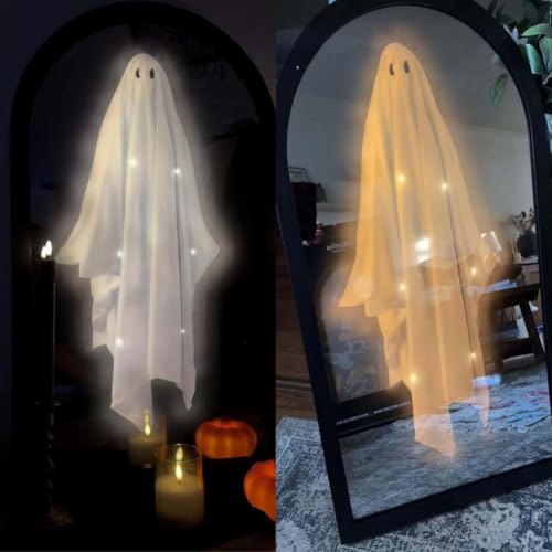 Halloween Hologram Ghost Mirror, Spooky Bedroom Decor with Creepy Eyes N887
