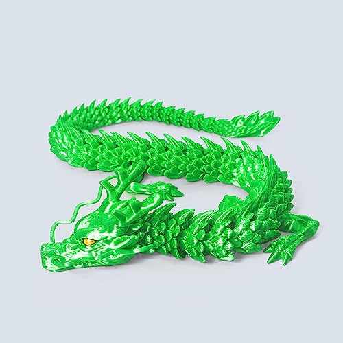 3D Printed Dragon, Articulated Dragon Fidget Toy Posable Flexible Dragon Toys for Car Decoration and Ornament Figures