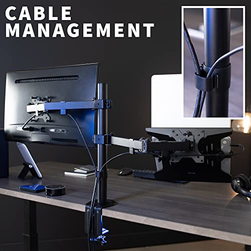 VIVO Full Motion Monitor and Laptop Desk Mount, Dual Arm VESA Stand, Fits 32 inch, STAND-V102C X915