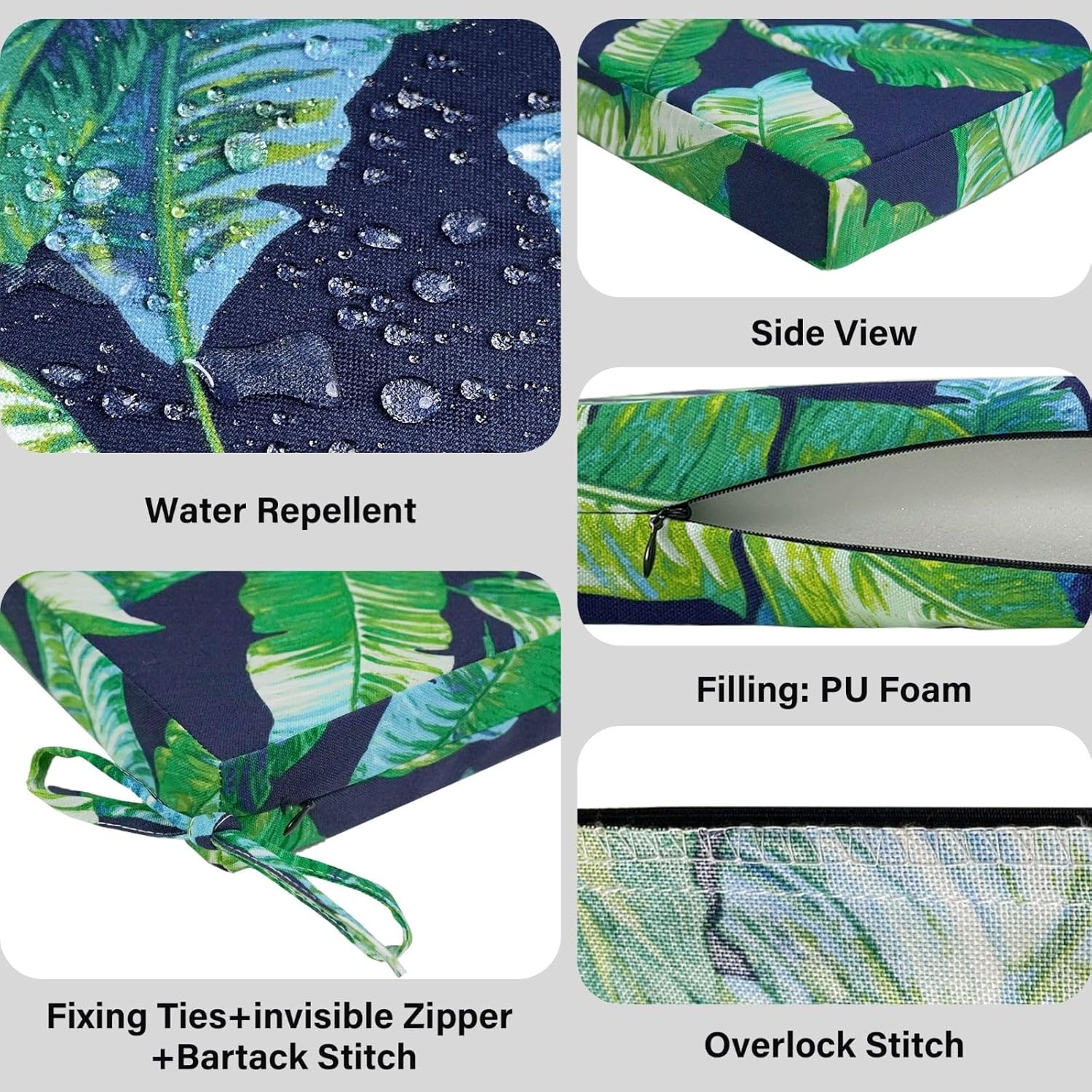 Blue Palms Square Outdoor Chair Pad, Set of 2 A731