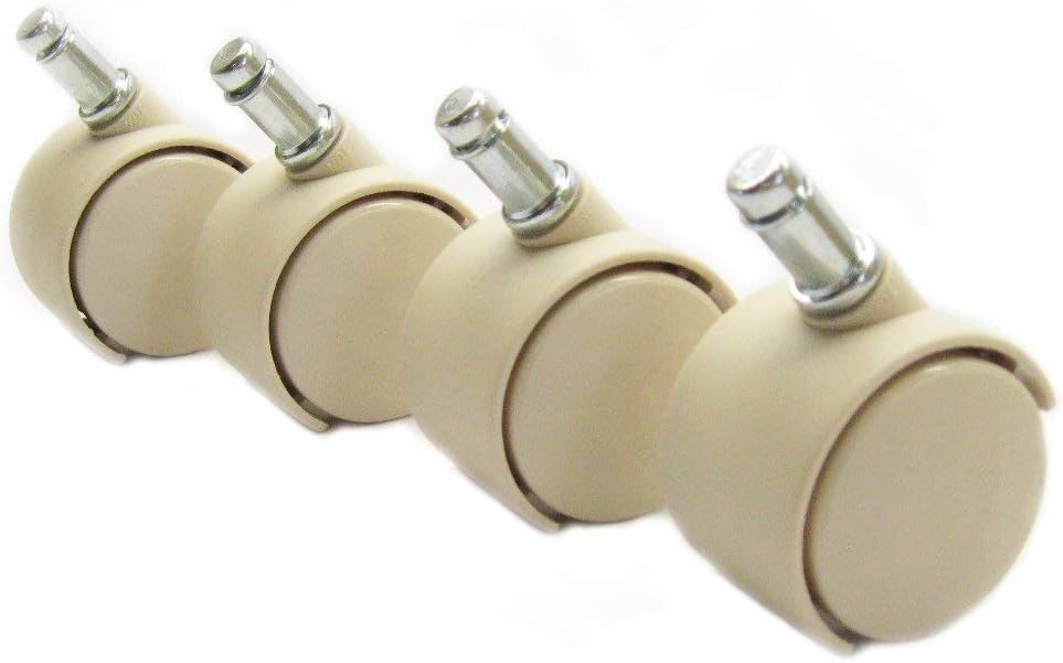 Chromcraft Casters in Almond / Sand (Set of 8)