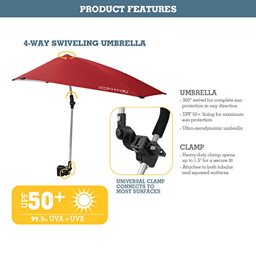 Sport-Brella Versa-Brella SPF 50+ Adjustable Umbrella with Universal Clamp P345