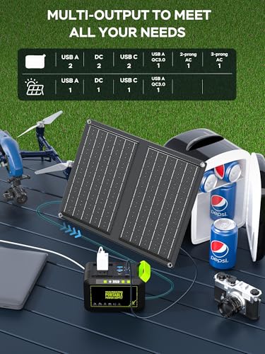 MARBERO 88.8Wh Solar Generator with 21W Panel Portable Power Station for Camping R50974
