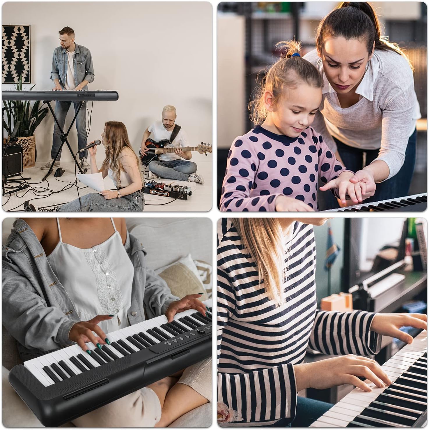 88 Key Digital Piano with Semi Weighted Keys and Stand A484880