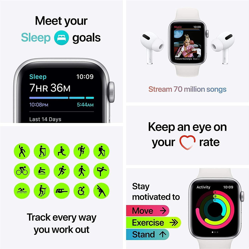 Apple Watch SE 44mm Gold Aluminum GPS+Cellular (Renewed) C953