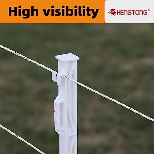 Electric Fence Poly Rope 656ft (200m), 1/4 inch (6mm), for Horses and Large Animals F90364