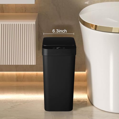 Touchless Electric Bathroom Trash Can with Lid, 5 Gallon, White V363