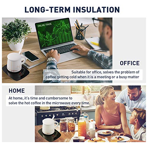 Coffee mug warmer for desk, 25W adjustable temperature, without mug D6181
