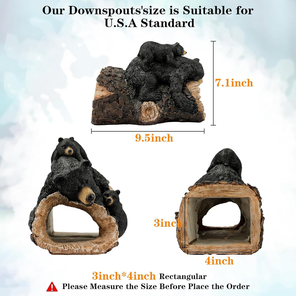 Black Bear Downspout Extension Garden Decor S335074