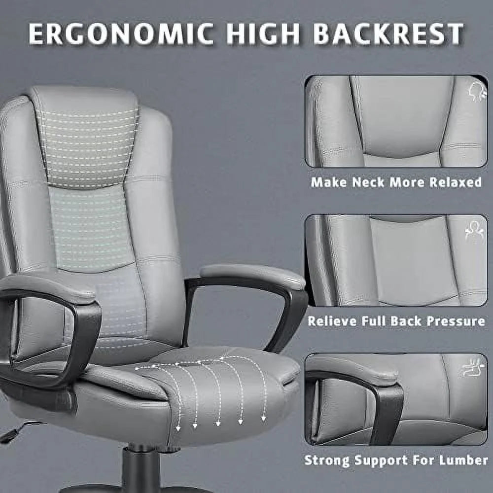 CCBIUOMBO Ergonomic High Back Executive Office Chair with Adjustable Height E33642
