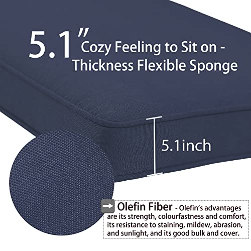 Aoodor 22'' x 24'' Outdoor Deep Seat Chair Cushion Set, Green (Set of 2 Seats, 2 Backs, 2 Pillows) O91097