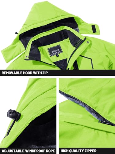 TACVASEN Men's Winter Skiing Jacket Waterproof Insulated Parka with Hood H588