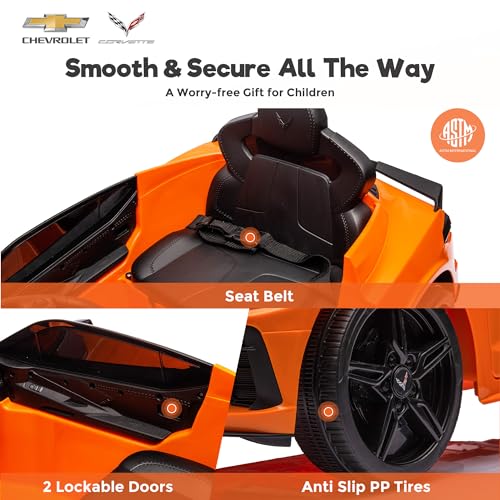 Chevrolet Corvette C8 12V Kids Electric Ride-On Car with Remote Control K879