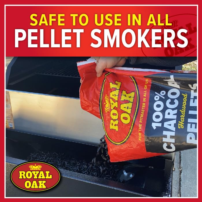 Royal Oak 100% Charcoal Hardwood Pellets for Grilling and Smoking, 30 lb Bag L83649