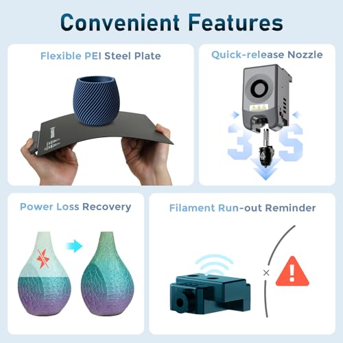 Flashforge Adventurer 5M 3D Printer, High-Speed with Auto Leveling and PEI Plate N47582
