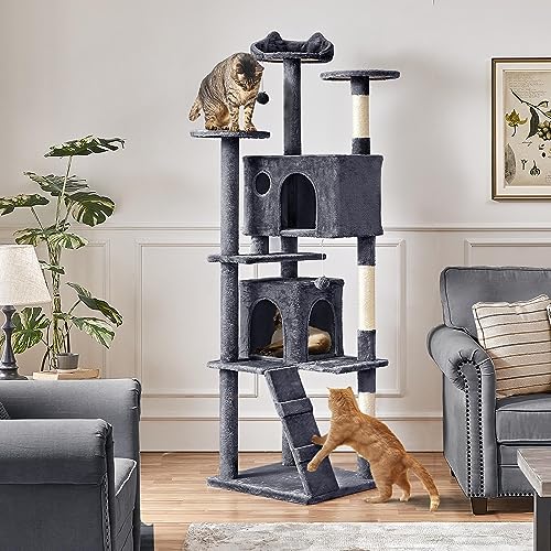 Yaheetech 54in Cat Tree Tower Condo Furniture with Scratch Post Y196