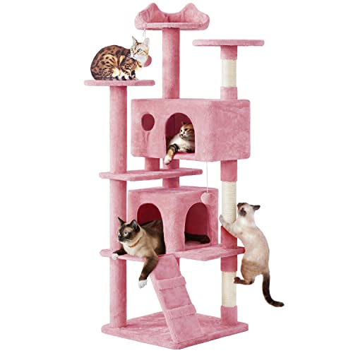 Yaheetech 54in Cat Tree Tower Condo Furniture with Scratch Post Y196