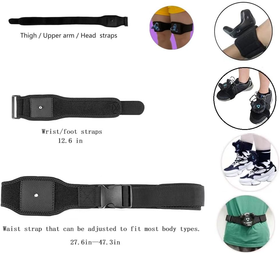 HTC Vive Full Body Tracker Strap, Waist Belt, Hand and Foot Straps for VR D48990