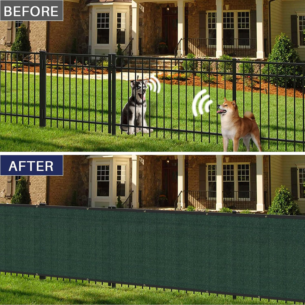 Green Privacy Fence Screen 5x26 ft Heavy Duty Mesh Shade Cover M33571