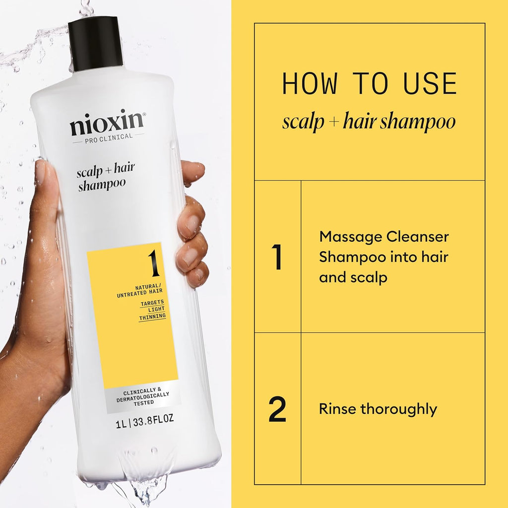 Nioxin System 1 Shampoo & Conditioner Prepack, 33.8 fl oz F289