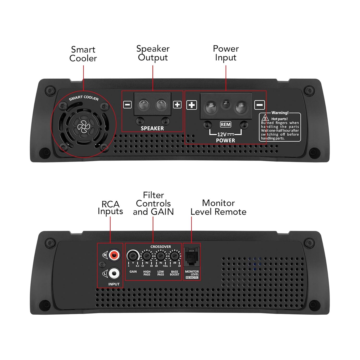 Taramps HD 3000 2 Ohm Monoblock Car Audio Amplifier O6836