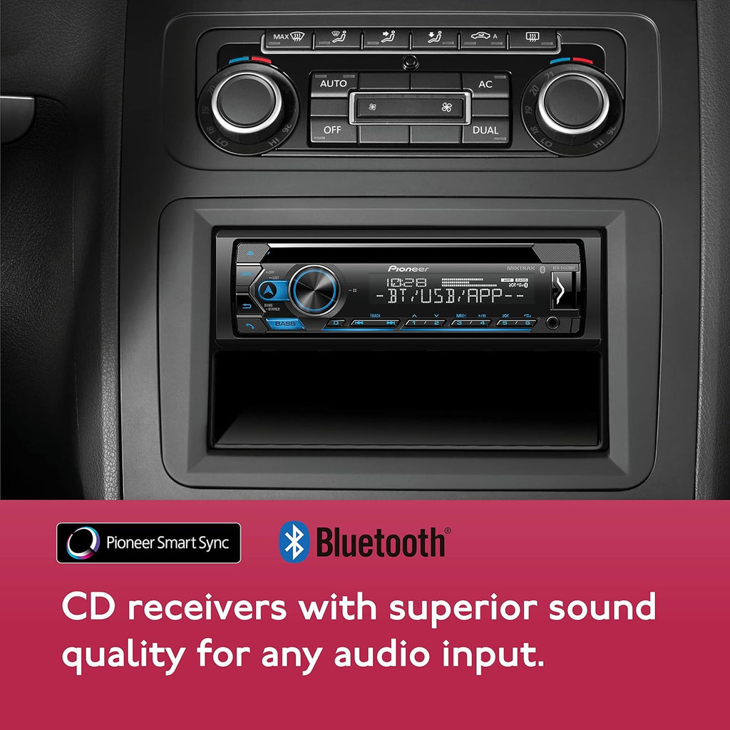 Pioneer DEH-S4220BT Single-Din Bluetooth CD Receiver with USB/AUX Inputs K606357