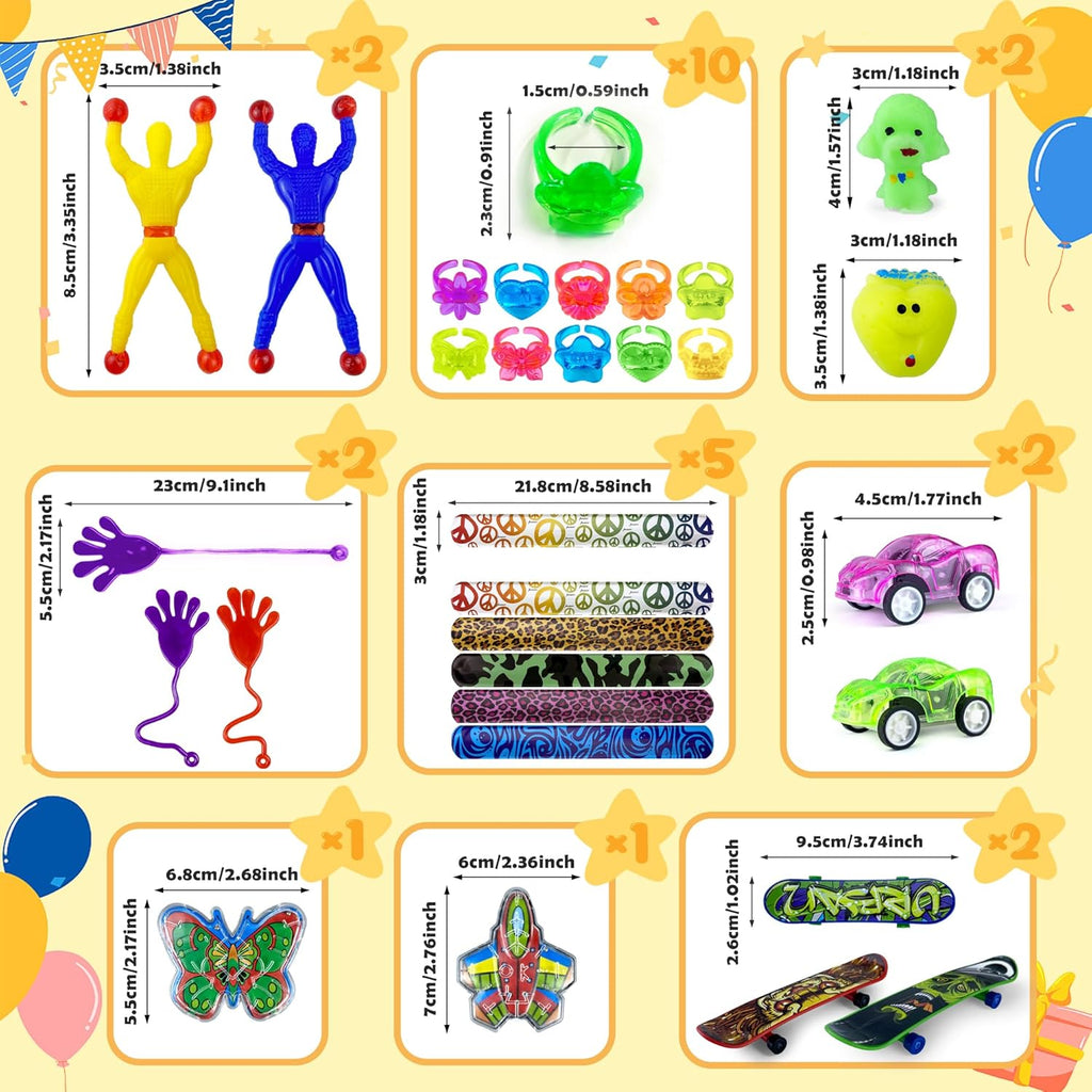 62PCS Party Favors Toy Assortment for Classroom Rewards Bulk Toys Birthday Gifts S832