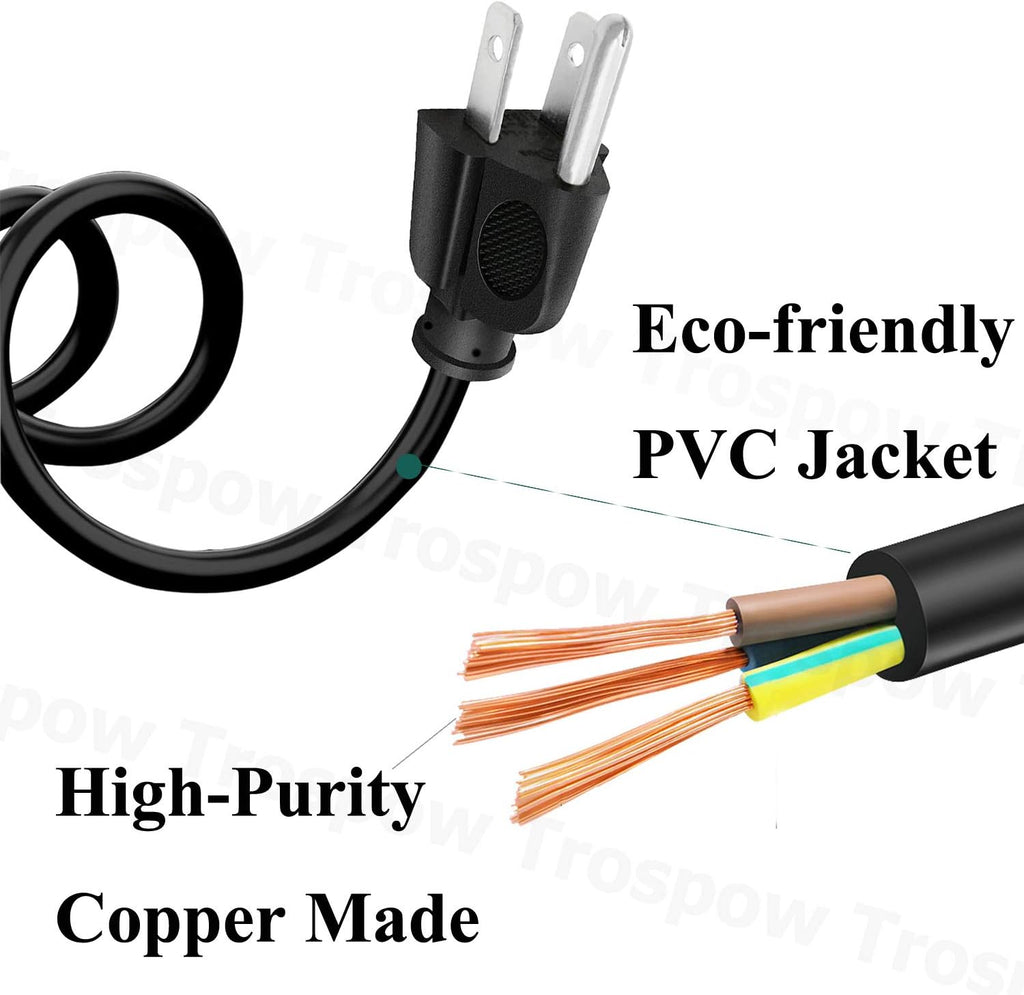 Xbox 360 Power Cord Replacement 8.2ft AC Adapter Cable Y636448