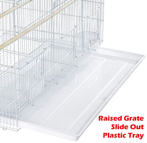 Breeding Bird Flight Cage for Canary Parakeet Aviaries Budgies LoveBird Finch (Large 30" Black Divider) K96264