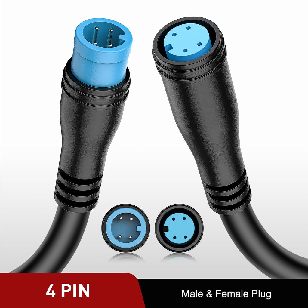 Nilight 2 Pack 5FT 4 Pin Extension Cable for Car Underglow Lights A6443