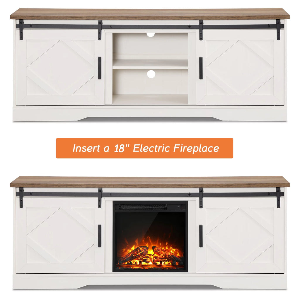 Farmhouse TV Stand for 75 inch TVs Brown C44056