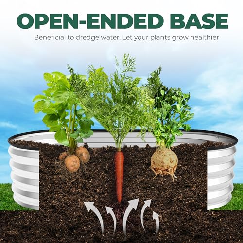 Utopia Home Galvanized Raised Garden Bed Kit 6x2x1ft, Dark Grey Z442