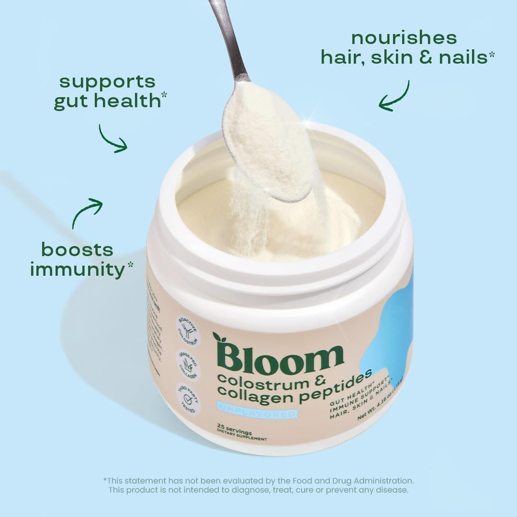 Bloom Nutrition Superfood Greens Powder with Probiotics, Berry + Bovine Colostrum F15806