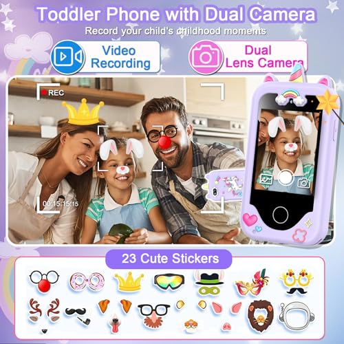 Kids Phone for Girls, Touchscreen Toddler Smartphone Learning Toy with Camera I162