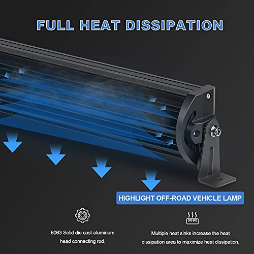 20 Inch 420W Triple Row LED Light Bar Combo Beam with 4 Inch 60W Fog Lights Wiring Kit for Trucks ATV UTV Jeep Y598