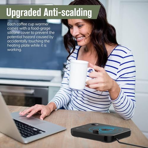Mug Warmer with 3-Temp Settings and Timer, Black Q6808